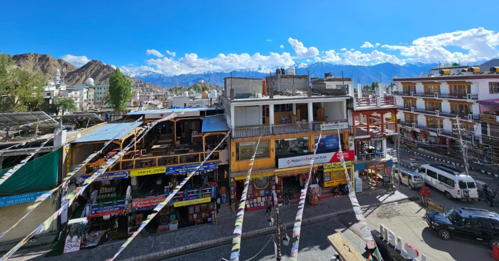 author travelling in Leh Ladakh during tourist season